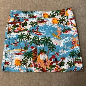 LoudMouth Santa Golf Skort Size 12.